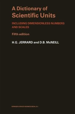Cover A Dictionary of Scientific Units (eBook, PDF)