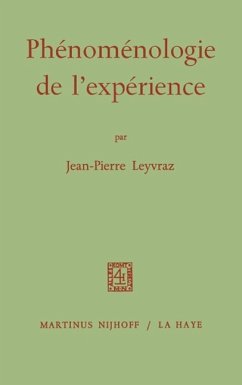 Phénoménologie de L'expérience (eBook, PDF) - Leyvraz, J. -P.