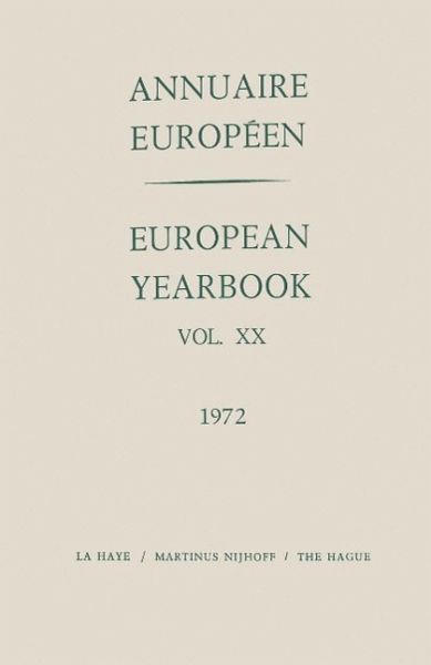 Annuaire Européen / European Year Book (eBook, PDF)