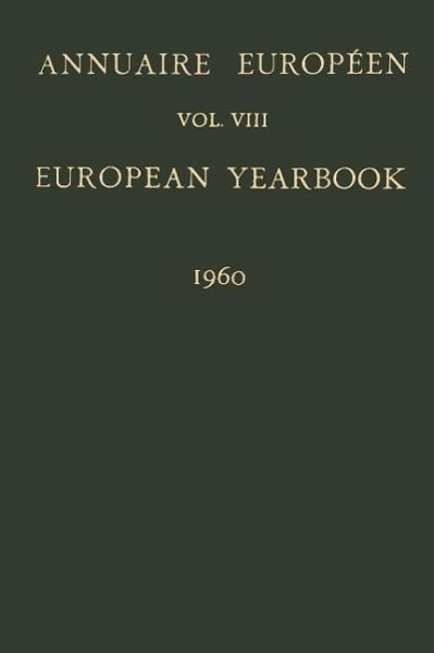 Annuaire Européen / European Yearbook (eBook, PDF)