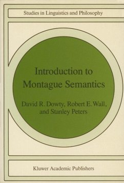 Introduction to Montague Semantics (eBook, PDF) - Dowty, D. R.; Wall, R.; Peters, S.