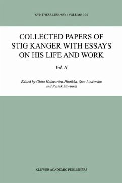 Cover Collected Papers of Stig Kanger with Essays on his Life and Work Volume II (eBook, PDF)