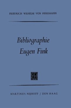 Bibliographie Eugen Fink (eBook, PDF) - Herrmann, Friedrich Wilhelm