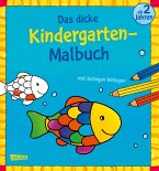 Das dicke Kindergarten-Malbuch: Mit farbigen Vorlagen und lustiger Fehlersuche