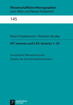 MT-Jeremia und LXX-Jeremia 1-24 - Finsterbusch, Karin;Jacoby, Norbert