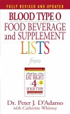 Blood Type O Food, Beverage and Supplement Lists (eBook, ePUB)