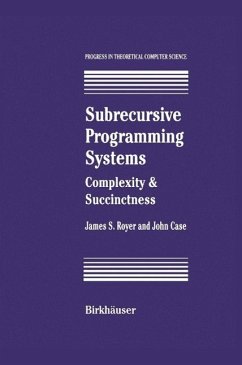 Cover Subrecursive Programming Systems (eBook, PDF)