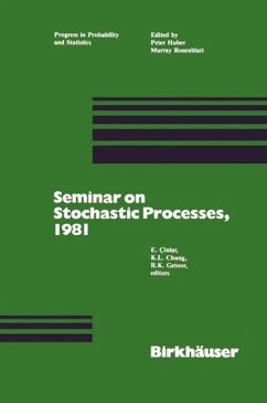 Seminar on Stochastic Processes, 1981 (eBook, PDF) - Cinlar; Getoor; Chung