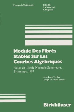 Cover Module Des Fibrés Stables Sur Les Courbes Algébriques (eBook, PDF)