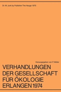 Cover Verhandlungen der Gesellschaft für Ökologie Erlangen 1974 (eBook, PDF)