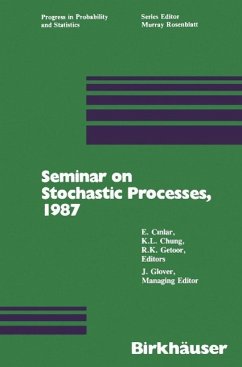 Seminar on Stochastic Processes, 1987 (eBook, PDF) - Cinlar; Chung; Getoor