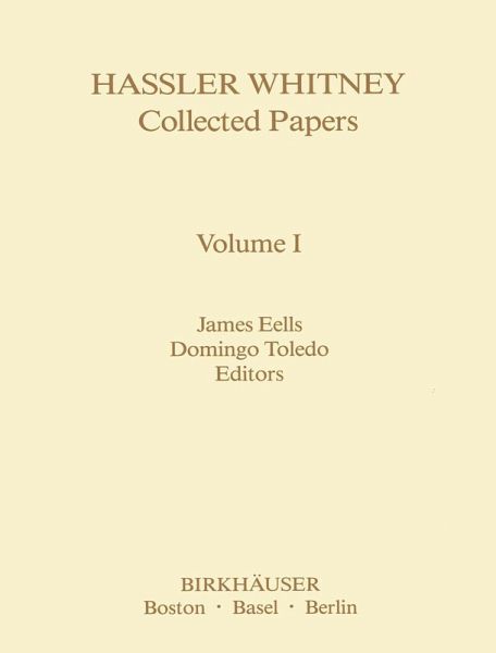 Hassler Whitney Collected Papers Volume I (eBook, PDF)