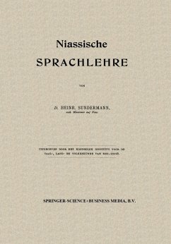 Niassische Sprachlehre (eBook, PDF) - Sundermann, Heinr.