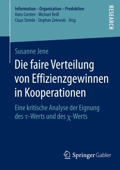 Die faire Verteilung von Effizienzgewinnen in Kooperationen (eBook, PDF) - Jene, Susanne