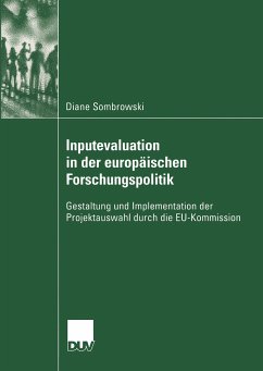 Inputevaluation in der europäischen Forschungspolitik (eBook, PDF) - Sombrowski, Diane