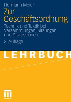 Zur Geschäftsordnung (eBook, PDF) - Meier, Hermann