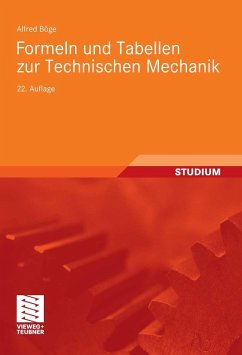 Formeln und Tabellen zur Technischen Mechanik (eBook, PDF) - Böge, Alfred