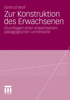 Zur Konstruktion des Erwachsenen (eBook, PDF) - Wolf, Gertrud