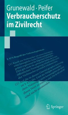 Verbraucherschutz im Zivilrecht (eBook, PDF) - Grunewald, Barbara; Peifer, Karl-Nikolaus