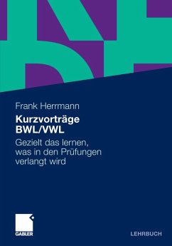 Kurzvorträge BWL/VWL (eBook, PDF) - Herrmann, Frank