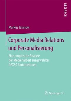 Corporate Media Relations und Personalisierung (eBook, PDF) - Talanow, Markus