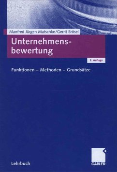Unternehmensbewertung (eBook, PDF) - Matschke, Manfred Jürgen; Brösel, Gerrit