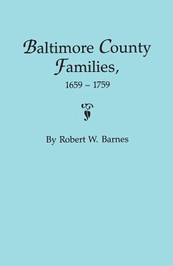 Baltimore County Families, 1659-1759 - Barnes, Robert W.