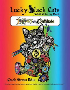 Cover Lucky Black Cats Adult Coloring Book