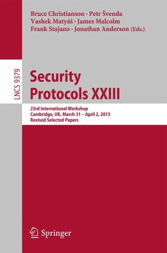Cover Security Protocols XXIII (eBook, PDF)