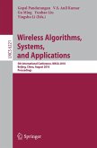 Wireless Algorithms, Systems, and Applications (eBook, PDF)