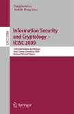 Information Security and Cryptology - ICISC 2009 (eBook, PDF)