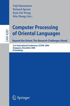 Computer Processing of Oriental Languages. Beyond the Orient: The Research Challenges Ahead (eBook, PDF)