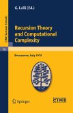 Recursion Theory and Computational Complexity (eBook, PDF)
