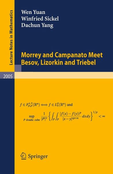Morrey and Campanato Meet Besov, Lizorkin and Triebel (eBook, PDF) Morrey and Campanato Meet Besov, Lizorkin and Triebel (eBook, PDF)