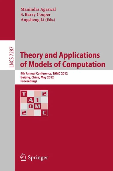 Theory and Applications of Models of Computation (eBook, PDF)