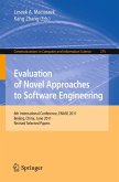 Evaluation of Novel Approaches to Software Engineering (eBook, PDF)