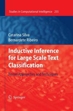 Inductive Inference for Large Scale Text Classification (eBook, PDF) - Silva, Catarina; Ribeiro, Bernadete