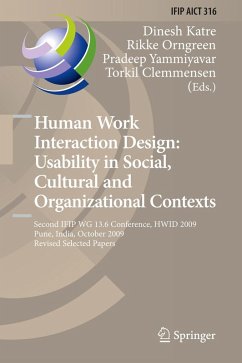 Human Work Interaction Design: Usability in Social, Cultural and Organizational Contexts (eBook, PDF)