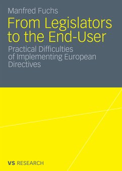 From Legislators to the End-User (eBook, PDF) - Fuchs, Manfred