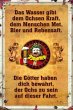 Blechschild 'Ochs und Mensch