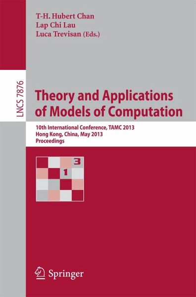 Theory and Applications of Models of Computation (eBook, PDF) Theory and Applications of Models of Computation (eBook, PDF)