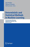 Deterministic and Statistical Methods in Machine Learning (eBook, PDF)