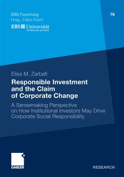 Responsible Investment and the Claim of Corporate Change (eBook, PDF) - Zarbafi, Elisa Minou