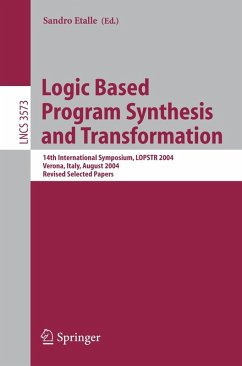 Logic Based Program Synthesis and Transformation (eBook, PDF)