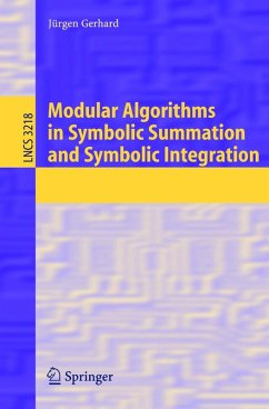 Cover Modular Algorithms in Symbolic Summation and Symbolic Integration (eBook, PDF)