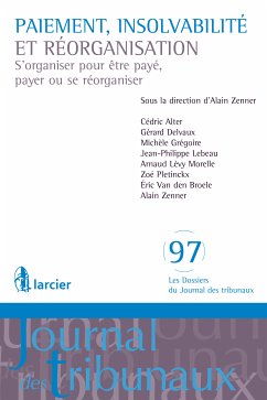 Paiement, insolvabilité et réorganisation (eBook, ePUB) - Alter, Cédric; Delvaux, Gérard; Grégoire, Michèle; Lebeau, Jean-Philippe; Lévy Morelle, Arnaud; Pletinckx, Zoé; Van den Broele, Eric; Zenner, Alain