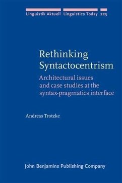 Rethinking Syntactocentrism (eBook, PDF) - Trotzke, Andreas