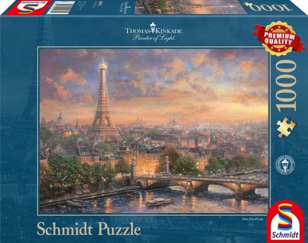Puzzle Thomas Kinkade 3.000 Teile Dörfchen am Leuchttur Schmidt Spiele 59482 