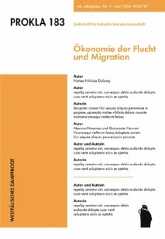 Cover Ökonomie der Flucht und Migration / Prokla 183