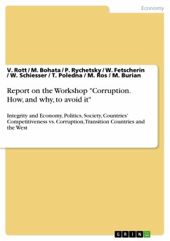 Report on the Workshop "Corruption. How, and why, to avoid it" (eBook, PDF)